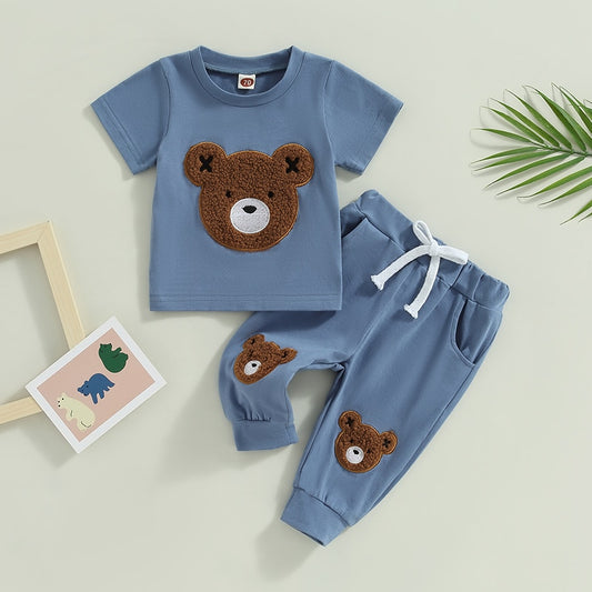 Conjunto básico de bebé niño con osito