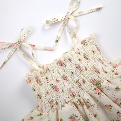 Body infantil con volantes y flores
