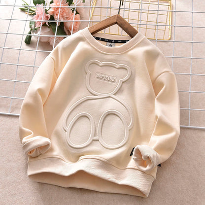 Sudadera con capucha de oso para niños