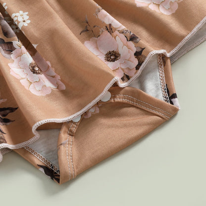 Body infantil floral + diadema