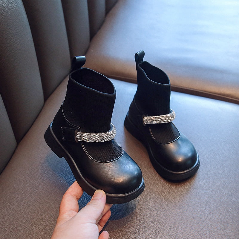 Botas con cierre brillante 
