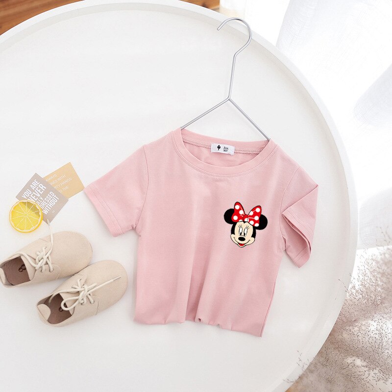 Camiseta de manga corta de Minnie de dibujos animados 
