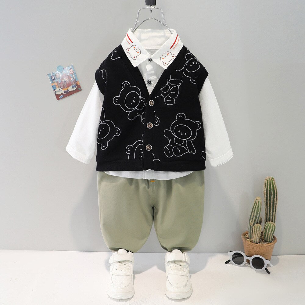 Conjunto de 3 piezas de oso 