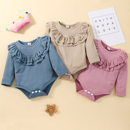 Body infantil con cuello con volantes