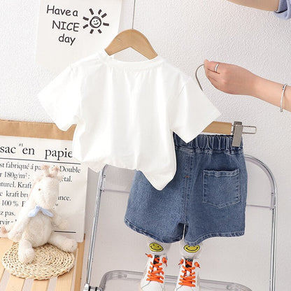 Conjunto infantil de oso con aplique de monedero