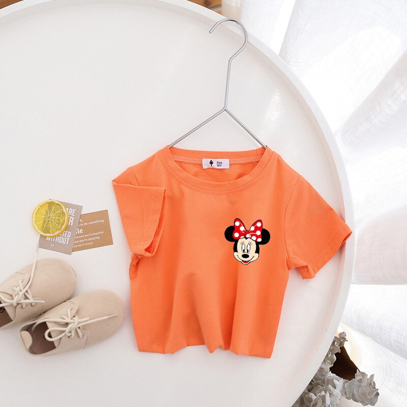 Camiseta de manga corta de Minnie de dibujos animados 