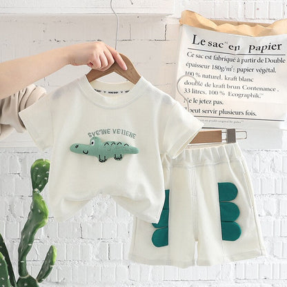 Conjunto infantil de verano de cocodrilo