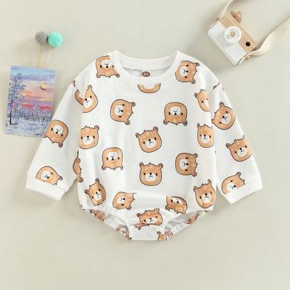 Body de bebé osito de peluche y flores