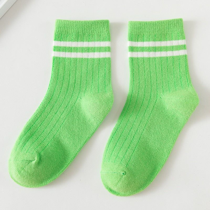 Calcetín de rayas para niños