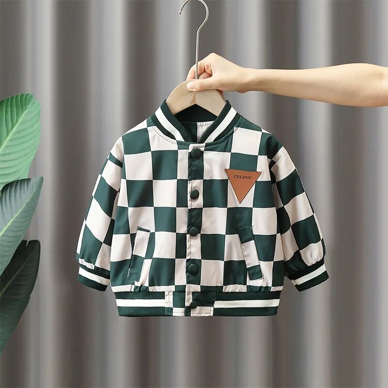 Chaqueta de cuadros para niños