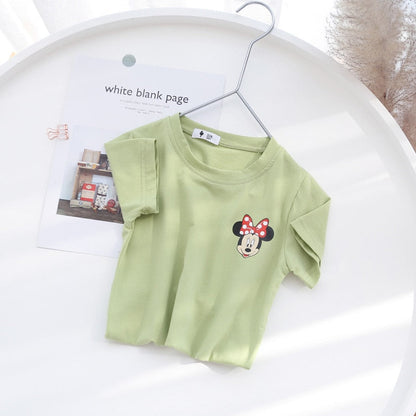 Camiseta de manga corta de Minnie de dibujos animados 