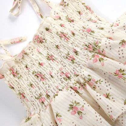 Body infantil con volantes y flores