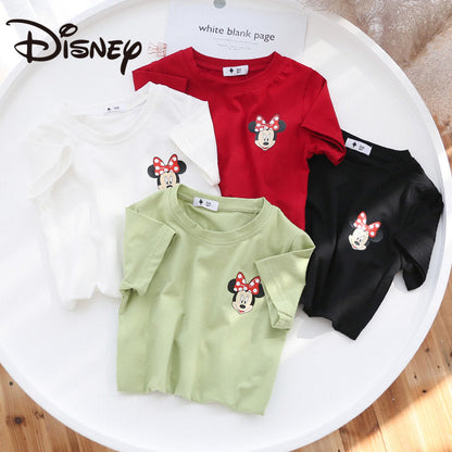 Camiseta de manga corta de Minnie de dibujos animados 
