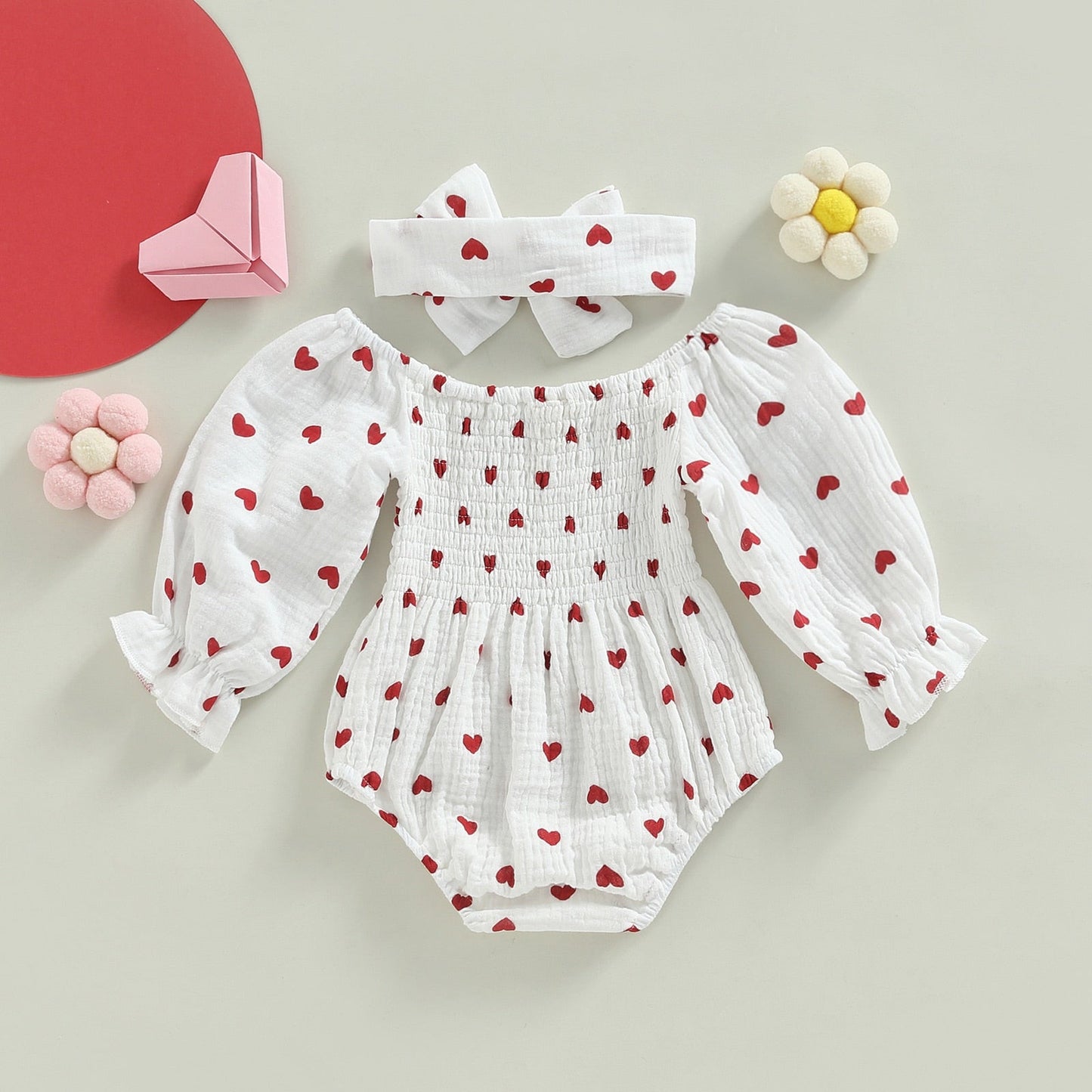 Body infantil Corazones