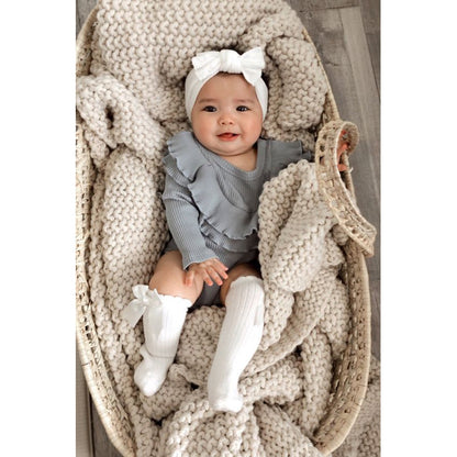 Body infantil con cuello con volantes