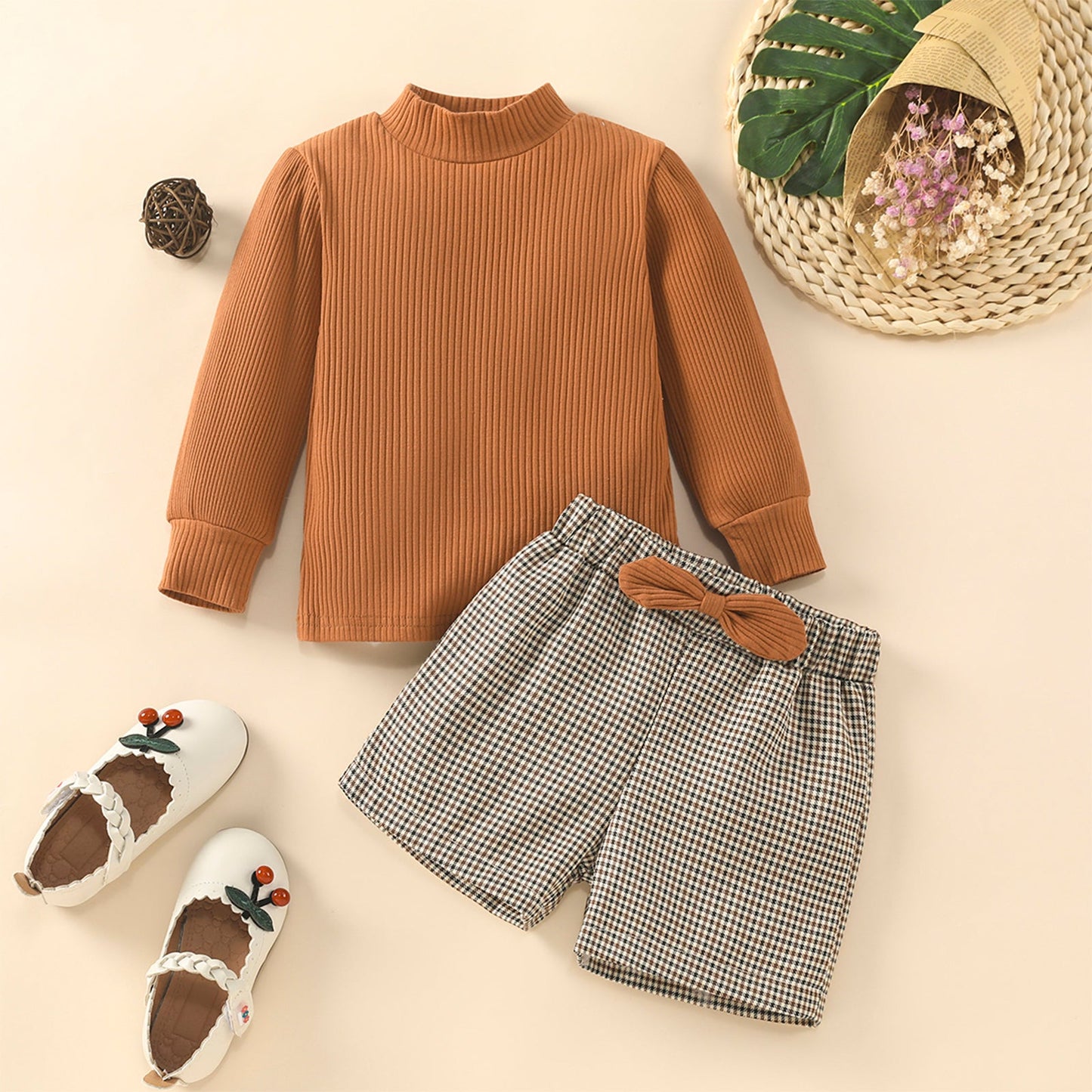 Conjunto de pantalones cortos de ajedrez