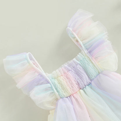 Body infantil de tul de colores
