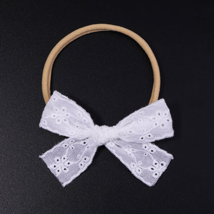 1 pieza de diademas de encaje con lazos para niños