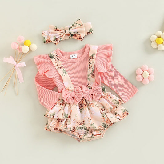 Body infantil con falda floral