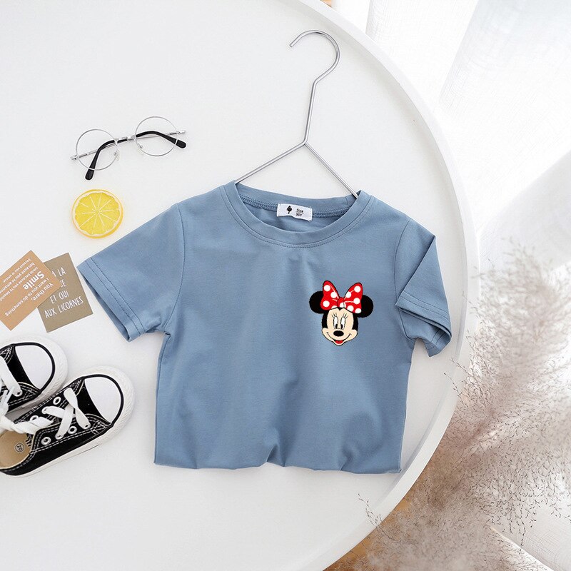 Camiseta de manga corta de Minnie de dibujos animados 