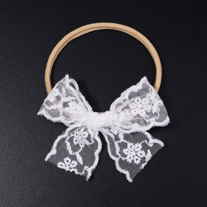 1 pieza de diademas de encaje con lazos para niños