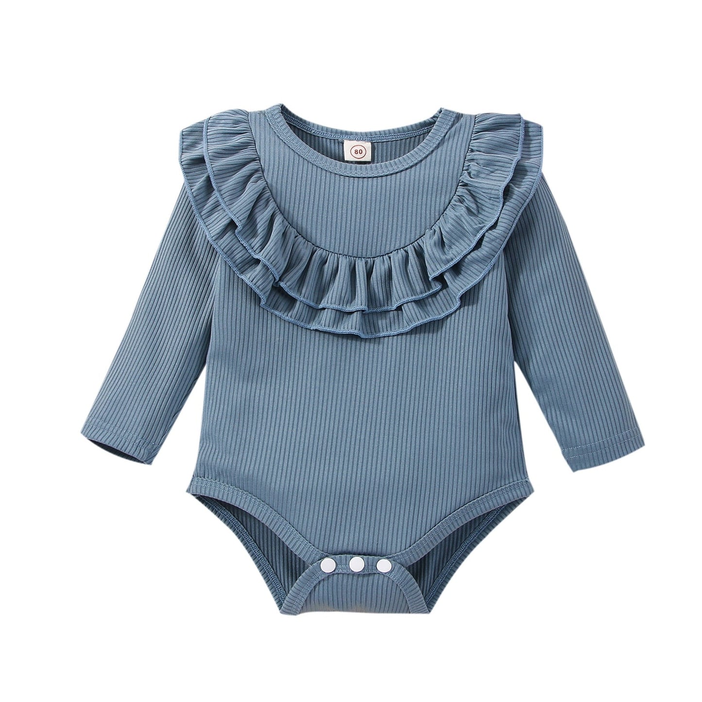 Body infantil con cuello con volantes