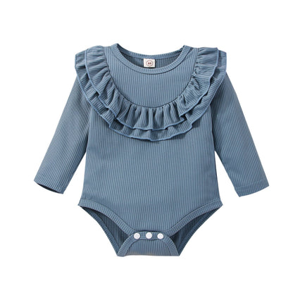 Body infantil con cuello con volantes