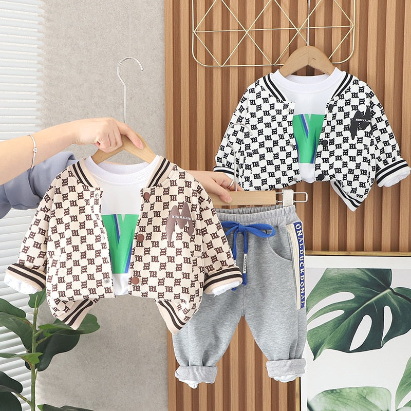 Conjunto de sudadera de béisbol para niños