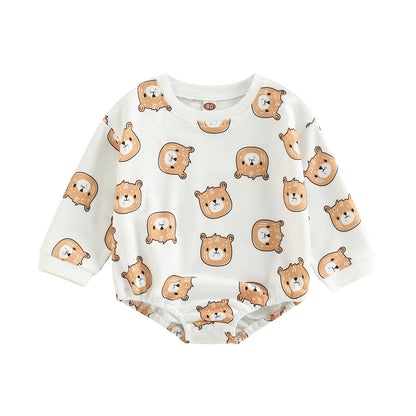 Body de bebé osito de peluche y flores