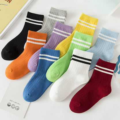Calcetín de rayas para niños