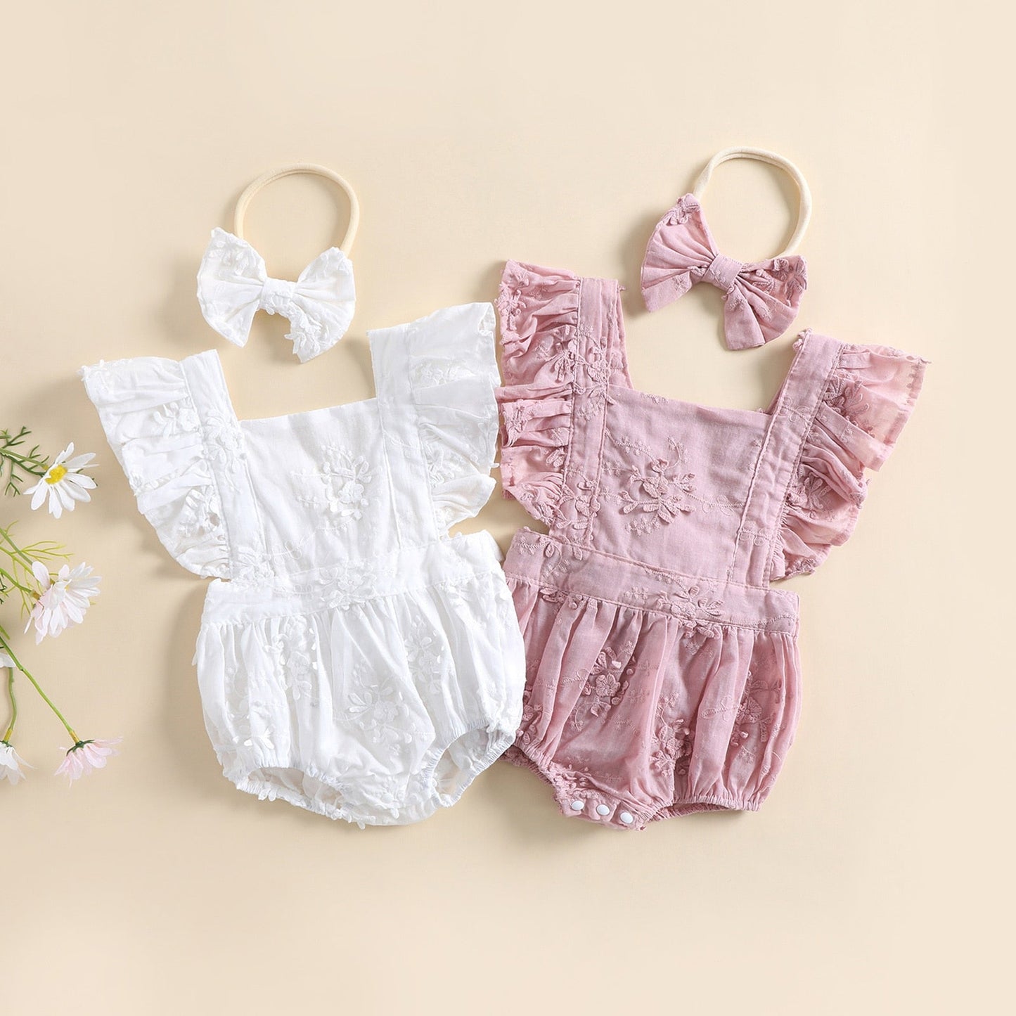 Body infantil floral + fajín