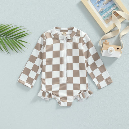 Body infantil a cuadros 