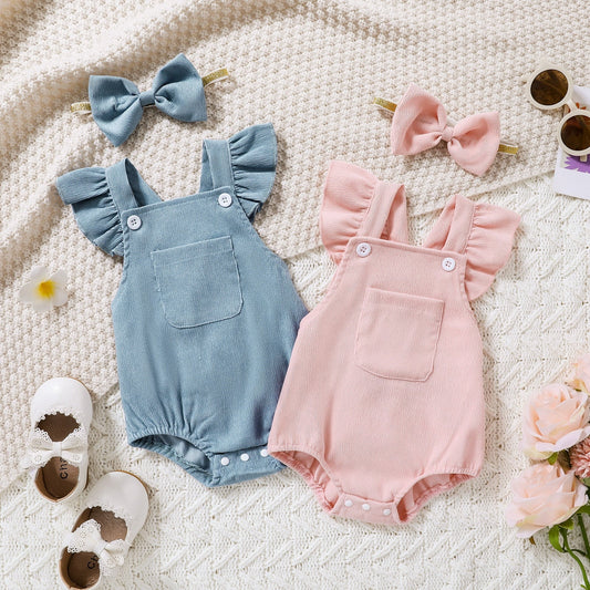 Body infantil azul y rosa + cinturón