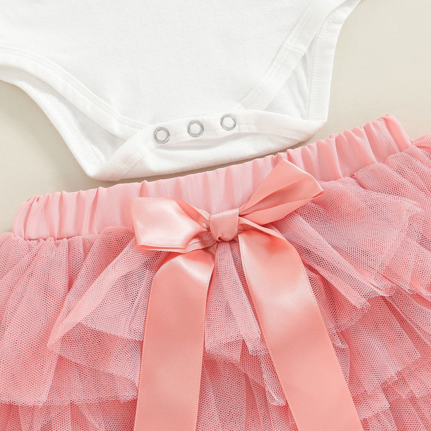 Conjunto de ropa para bebé niña, body de algodón con letras y manga larga para cumpleaños de primer año