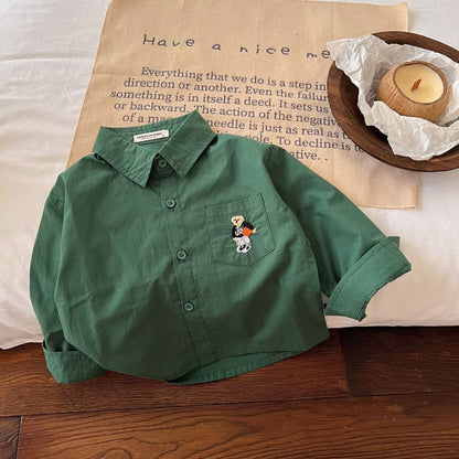 Camisa con botones de oso