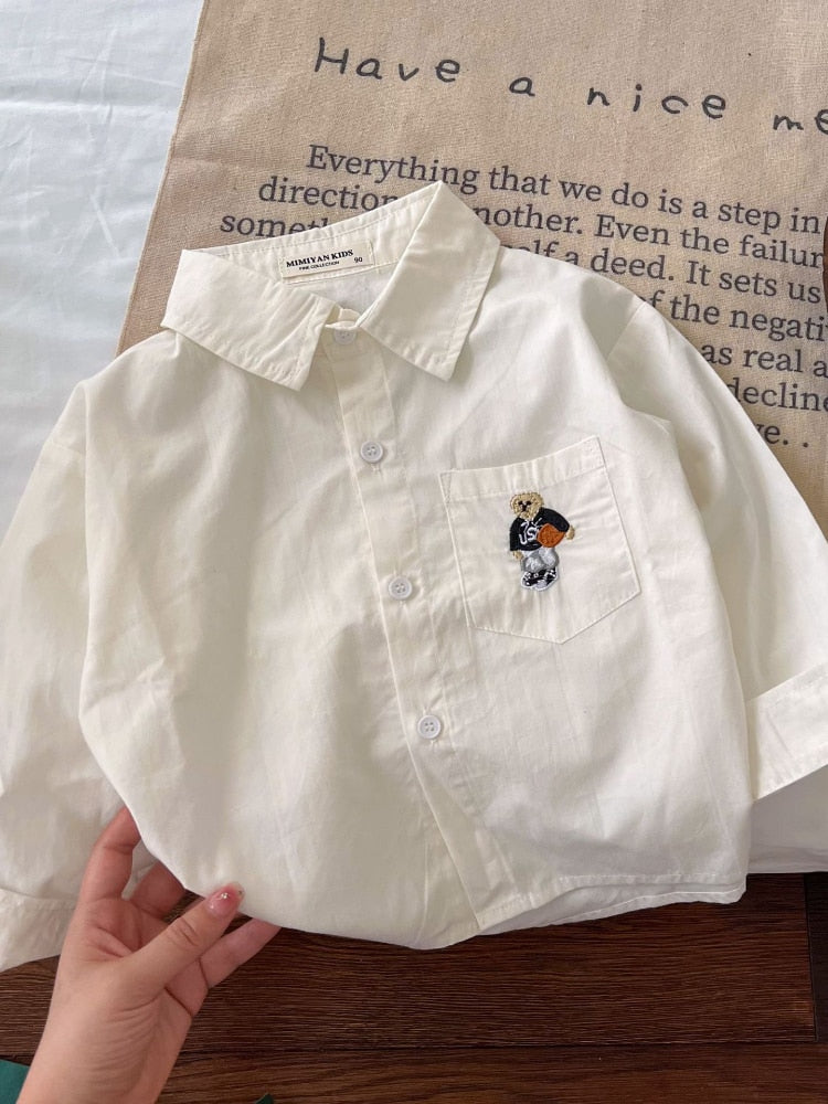 Camisa con botones de oso