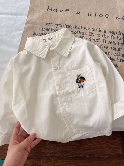 Camisa con botones de oso