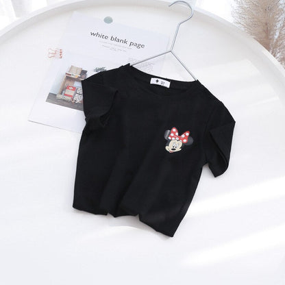 Camiseta de manga corta de Minnie de dibujos animados 