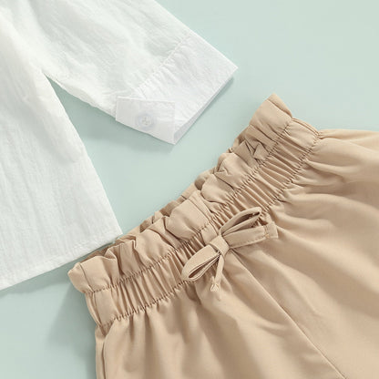 Conjunto de 3 piezas de verano: camiseta de manga larga transparente, camiseta sin mangas y pantalones cortos.