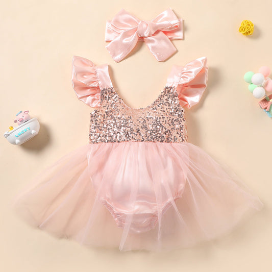 Vestido de tul body + lazo 