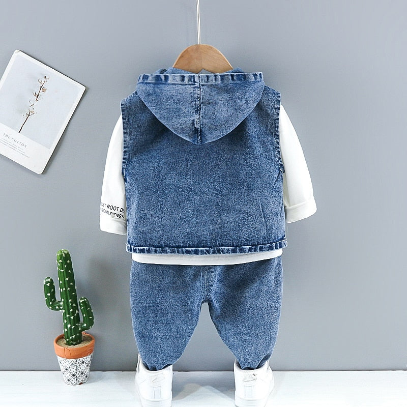 Ropa vaquera para niños, 3 piezas/conjuntos, ropa deportiva para niños pequeños