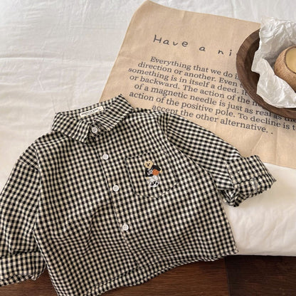 Camisa con botones de oso