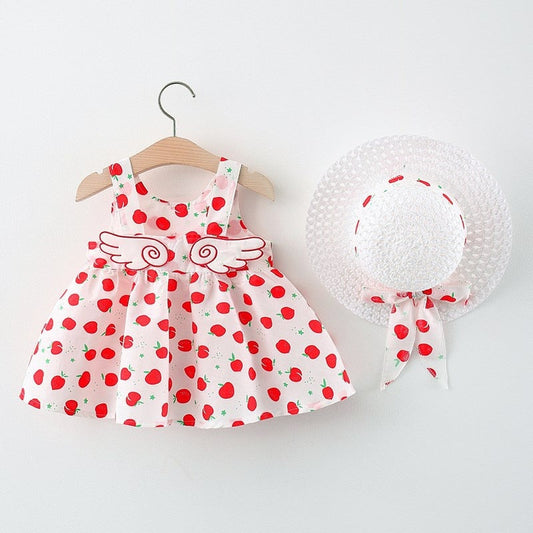 Vestido y sombrero de manzana 