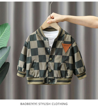 Chaqueta de cuadros para niños