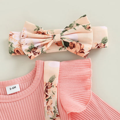 Body infantil con falda floral