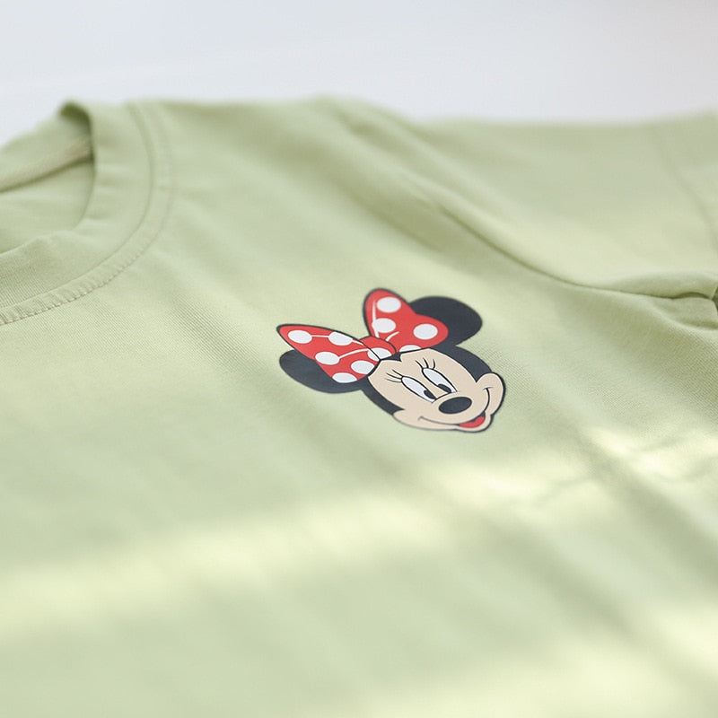 Camiseta de manga corta de Minnie de dibujos animados 