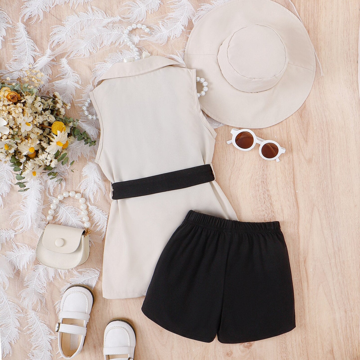 Conjunto de ropa de verano de 4 piezas, tallas 4-7