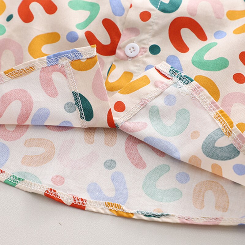 Trajes de verano para bebé con estampado de dibujos animados coloridos