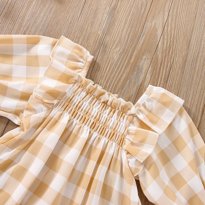 Body de ajedrez beige para niños