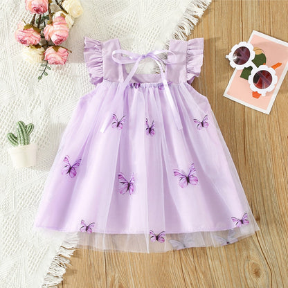 Vestido de tul con mariposas
